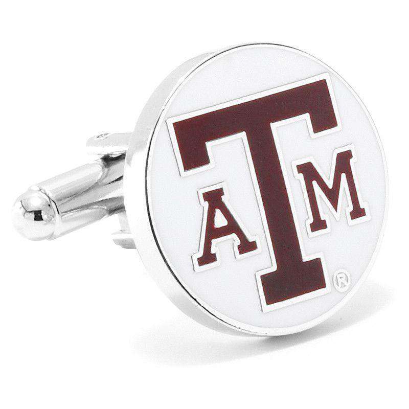 Texas A&M Cufflinks in White by CufflinksInc - Country Club Prep