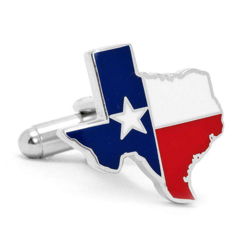 Texas Flag Cufflinks in Red White and Blue by CufflinksInc - Country Club Prep