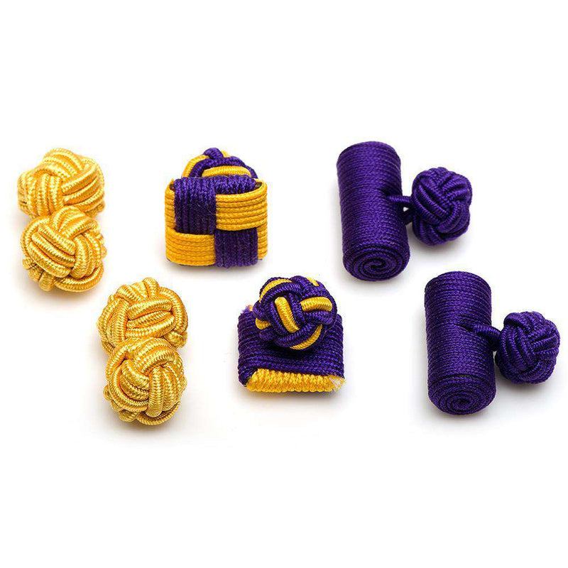 Tigers Silk Knot Combo Cufflinks by CufflinksInc - Country Club Prep