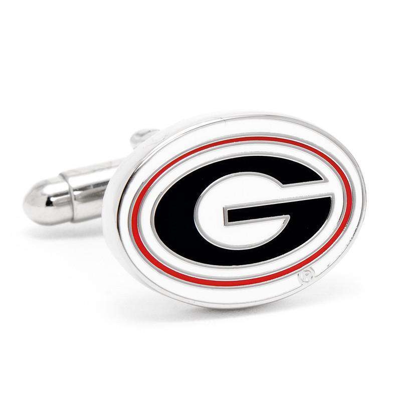 UGA Cufflinks in Silver by CufflinksInc - Country Club Prep