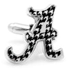 University of Alabama Cufflinks in Black and White Houndstooth by CufflinksInc - Country Club Prep
