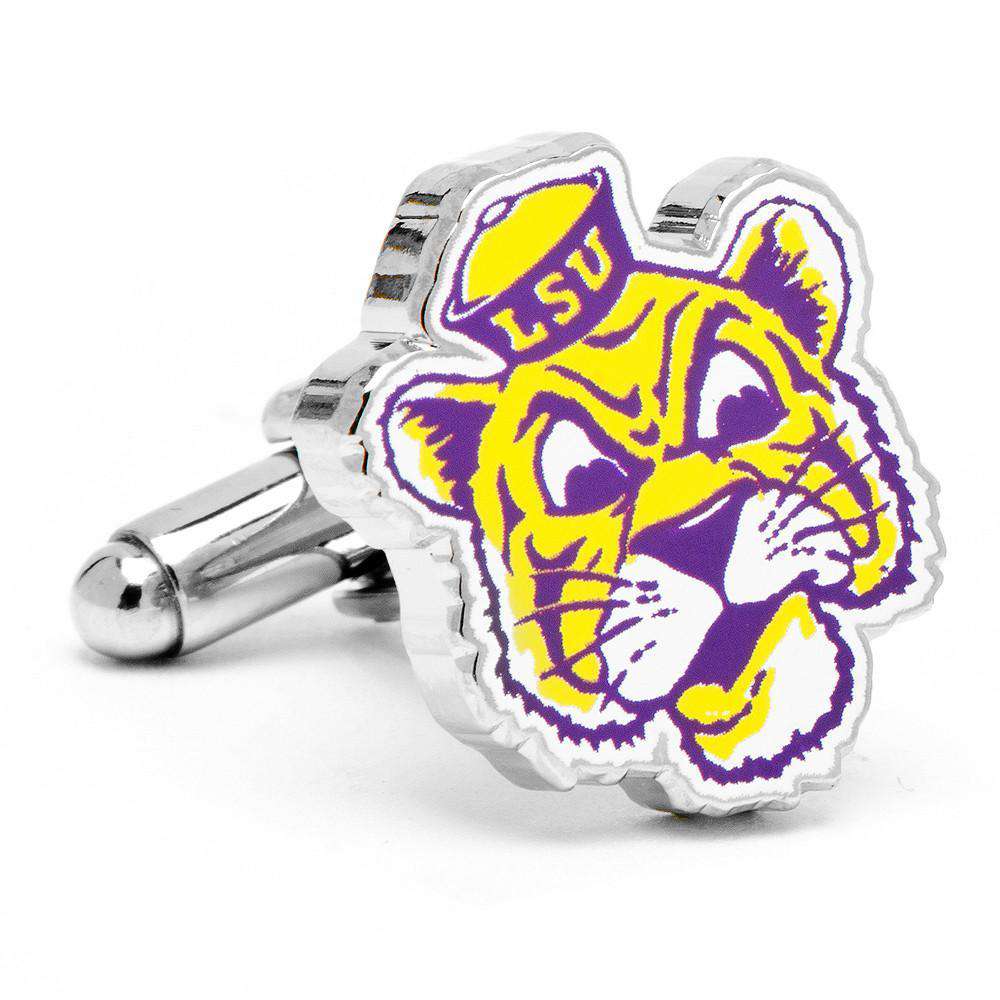 Vintage LSU Cufflinks in Silver by CufflinksInc - Country Club Prep