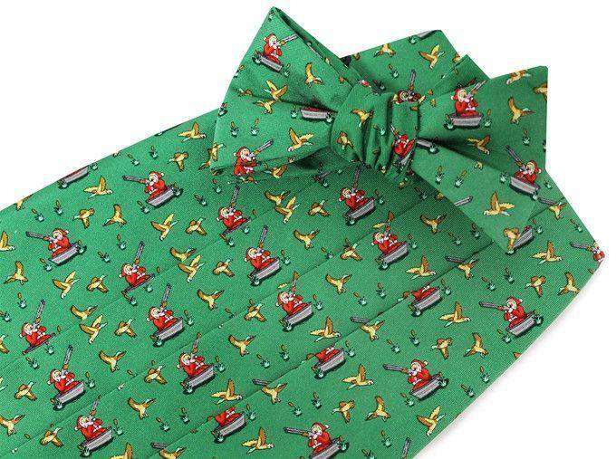 Crack Shot Kringle Cummerbund Set in Green by Bird Dog Bay - Country Club Prep