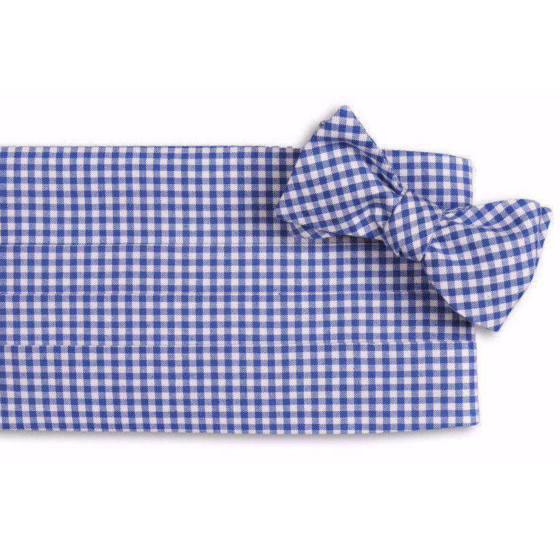 Gingham Cummerbund Set in Royal Blue by High Cotton - Country Club Prep