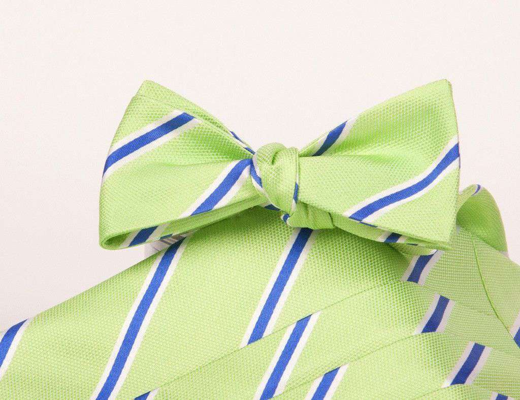 James Cummerbund and Bow Set in Green by Collared Greens - Country Club Prep