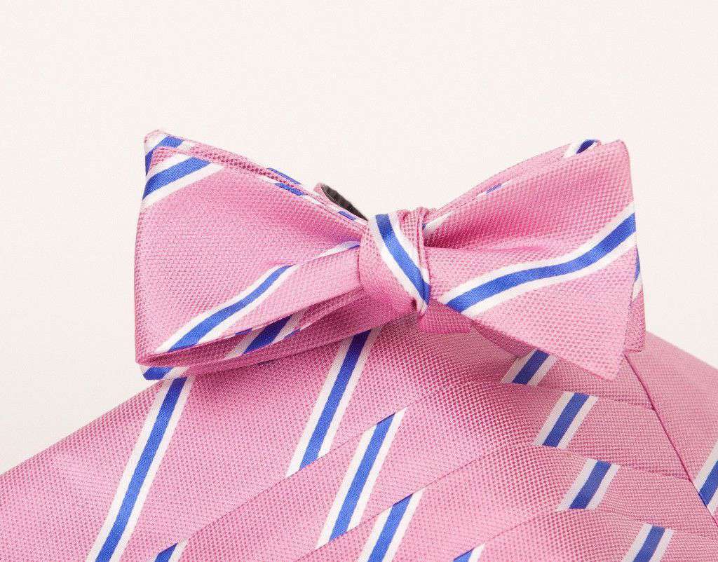 James Cummerbund and Bow Set in Pink by Collared Greens - Country Club Prep