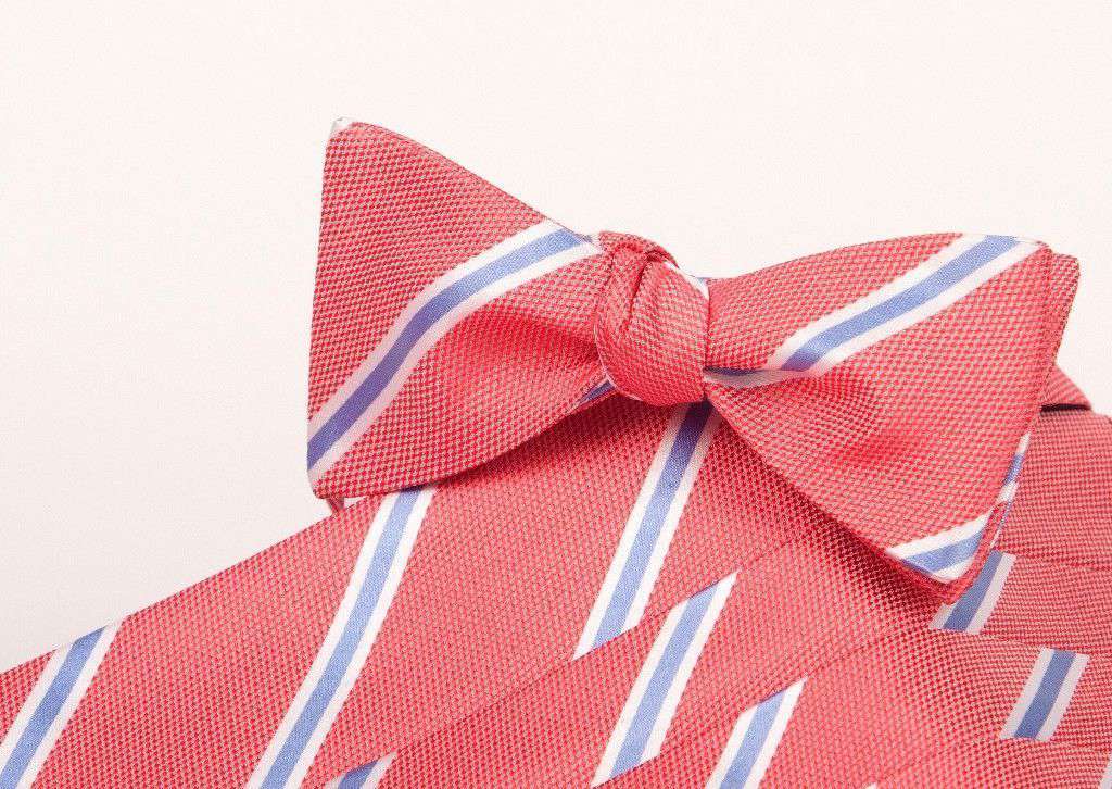 James Cummerbund and Bow Set in Red by Collared Greens - Country Club Prep