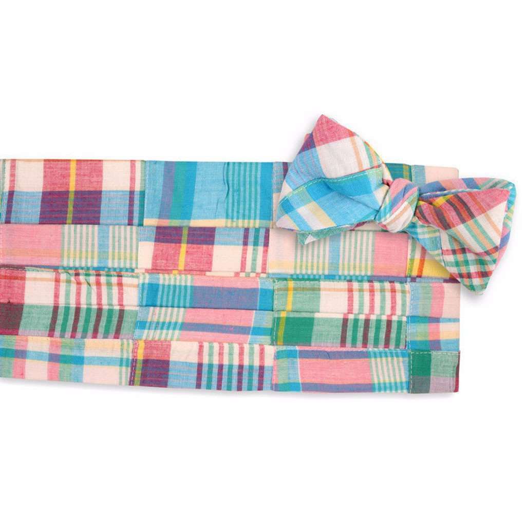Mulligan Madras Cummerbund Set by High Cotton - Country Club Prep