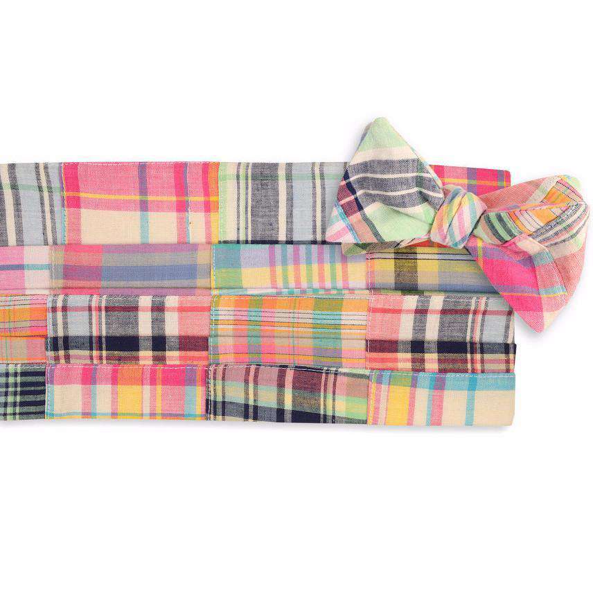 Pawley's Patchwork Madras Cummerbund Set by High Cotton - Country Club Prep