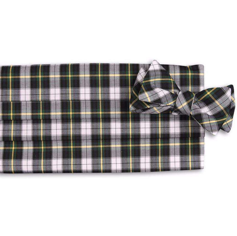 Perry's Plaid Cummerbund Set in Navy and Green by High Cotton - Country Club Prep