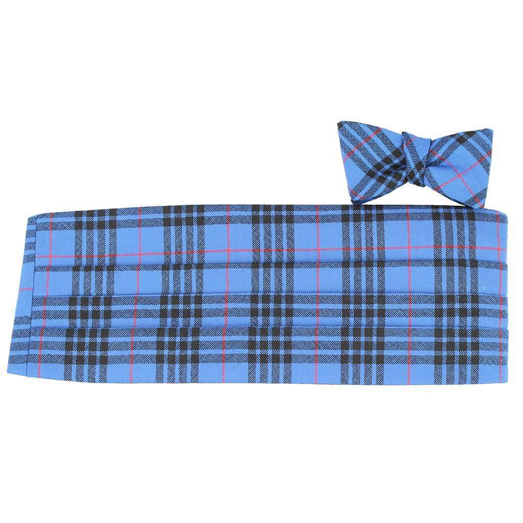 Royal Blue Plaid Cummerbund Set by High Cotton - Country Club Prep