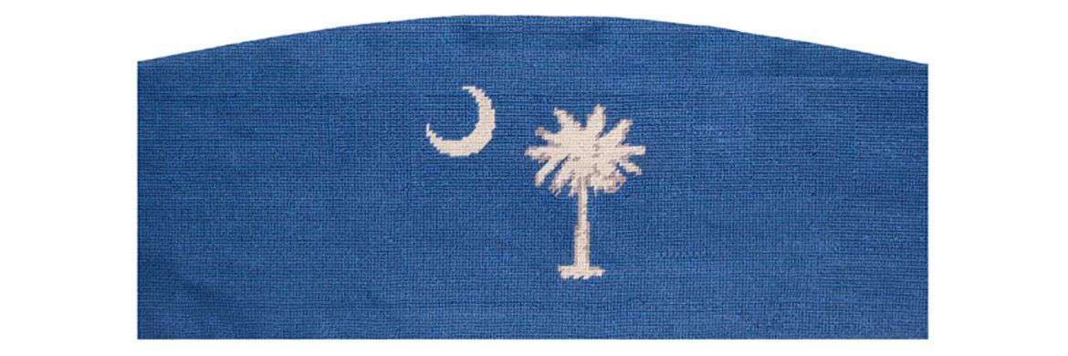 South Carolina Flag Needlepoint Cummerbund in Blue by Smathers & Branson - Country Club Prep