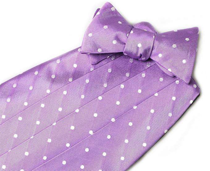 Spot On Cummerbund Set in Violet by Bird Dog Bay - Country Club Prep