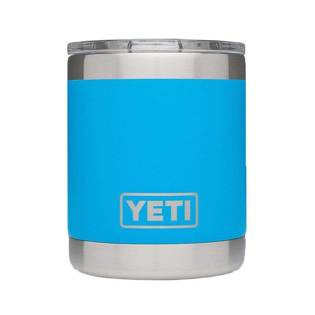 Yeti Rambler Lowball Cup 10 oz Stainless Steel & Blue with Lid - Brand New