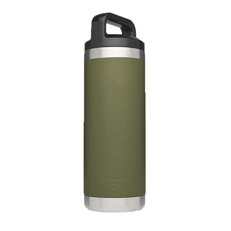 18 oz. Rambler Bottle in Olive Green by YETI - Country Club Prep
