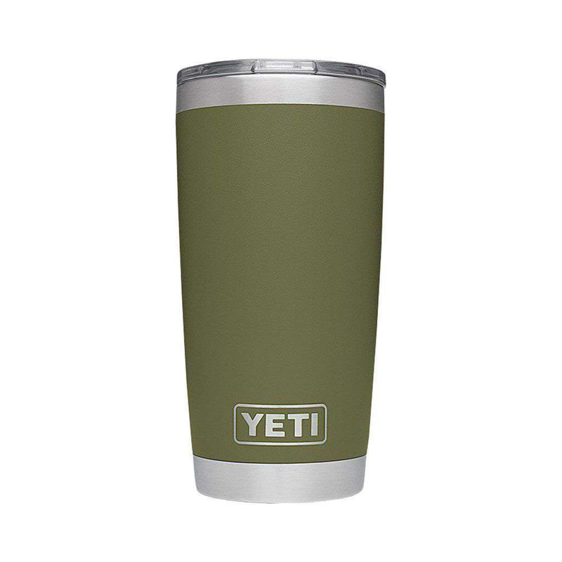 20 oz. DuraCoat Rambler Tumbler in Olive Green by YETI - Country Club Prep