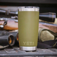 20 oz. DuraCoat Rambler Tumbler in Olive Green by YETI - Country Club Prep