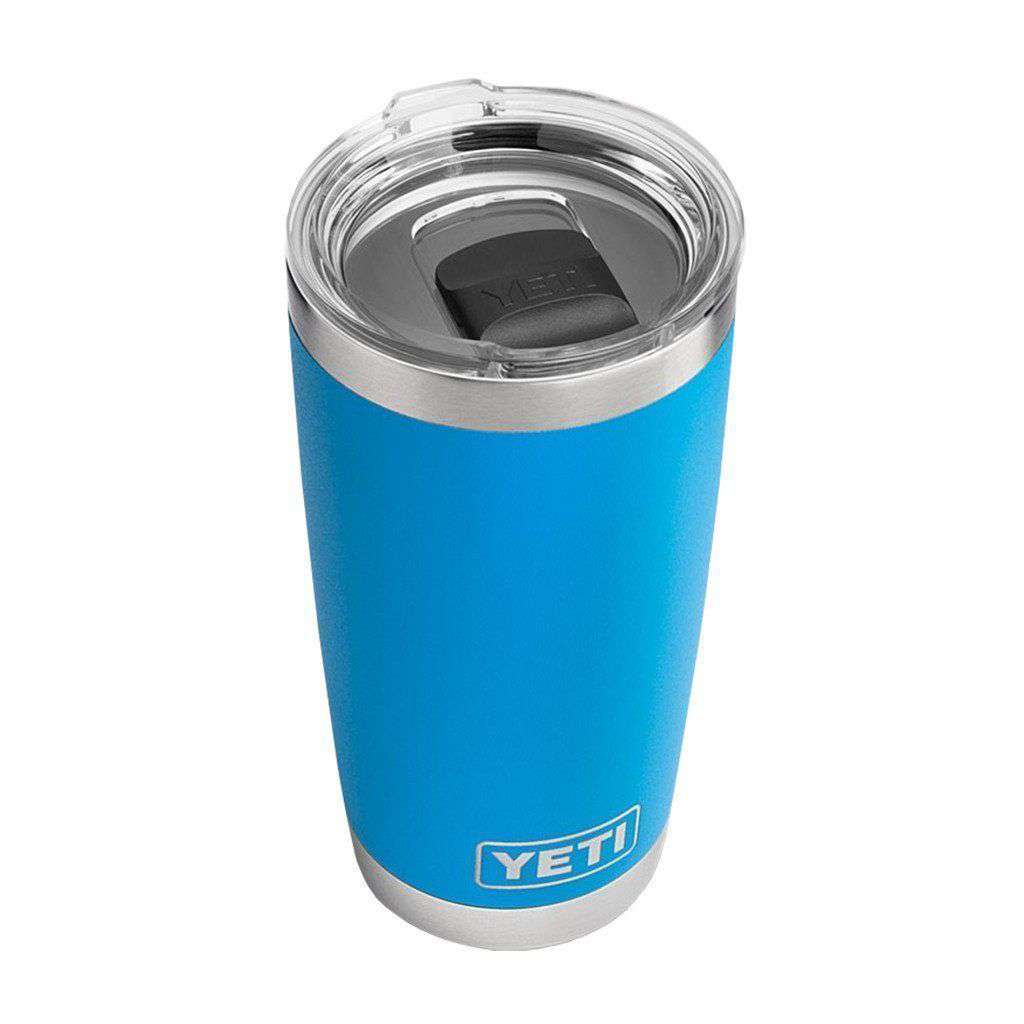 YETI 20 oz. DuraCoat Rambler Tumbler in Tahoe Blue with Magslider™ Lid –  Country Club Prep