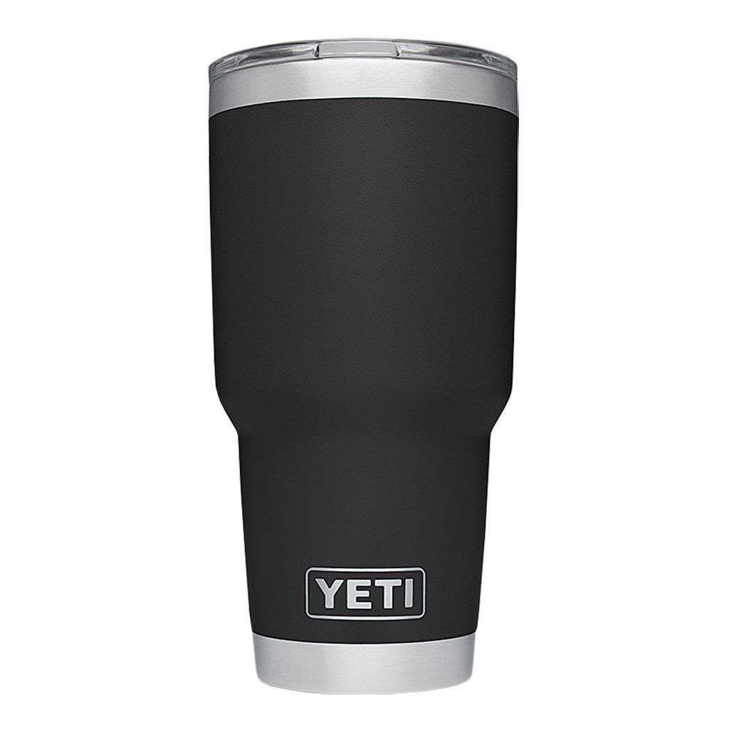 30 oz. DuraCoat Rambler Tumbler in Black by YETI - Country Club Prep