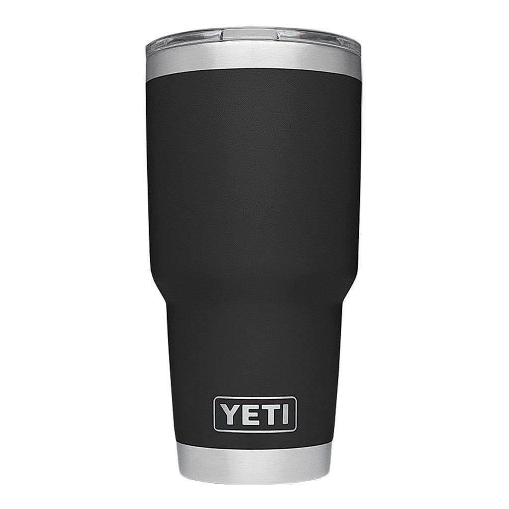 30 oz. DuraCoat Rambler Tumbler in Black by YETI - Country Club Prep