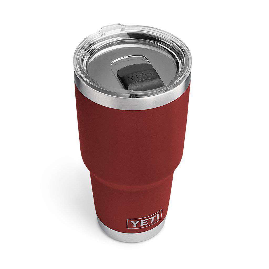 30 oz. DuraCoat  Rambler Tumbler in Brick Red with Magslider™ Lid by YETI - Country Club Prep