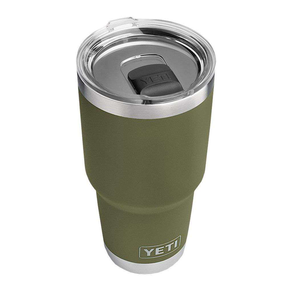30 oz. DuraCoat Rambler Tumbler in Olive Green with Magslider™ Lid by YETI - Country Club Prep