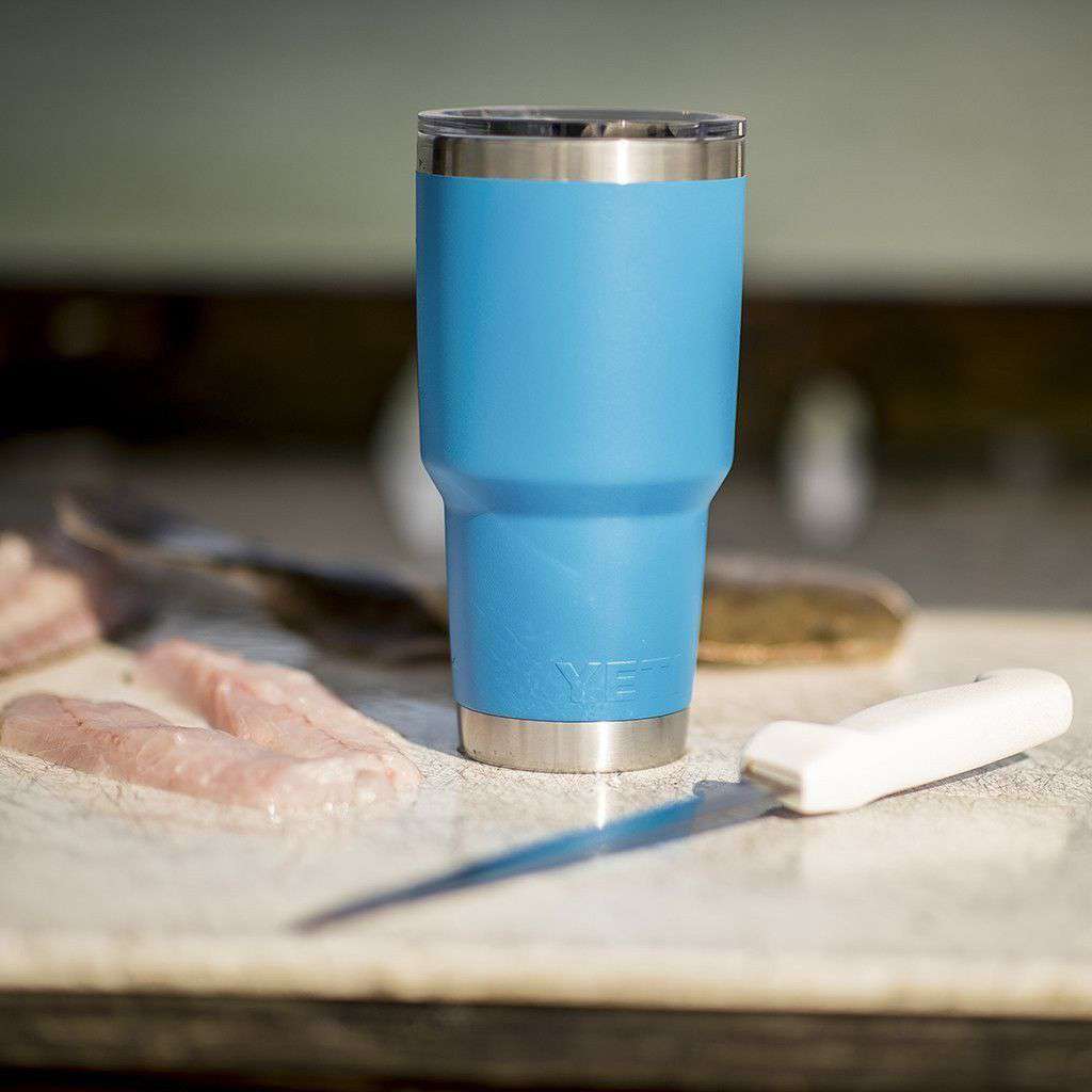 30 oz. DuraCoat  Rambler Tumbler in Tahoe Blue by YETI - Country Club Prep