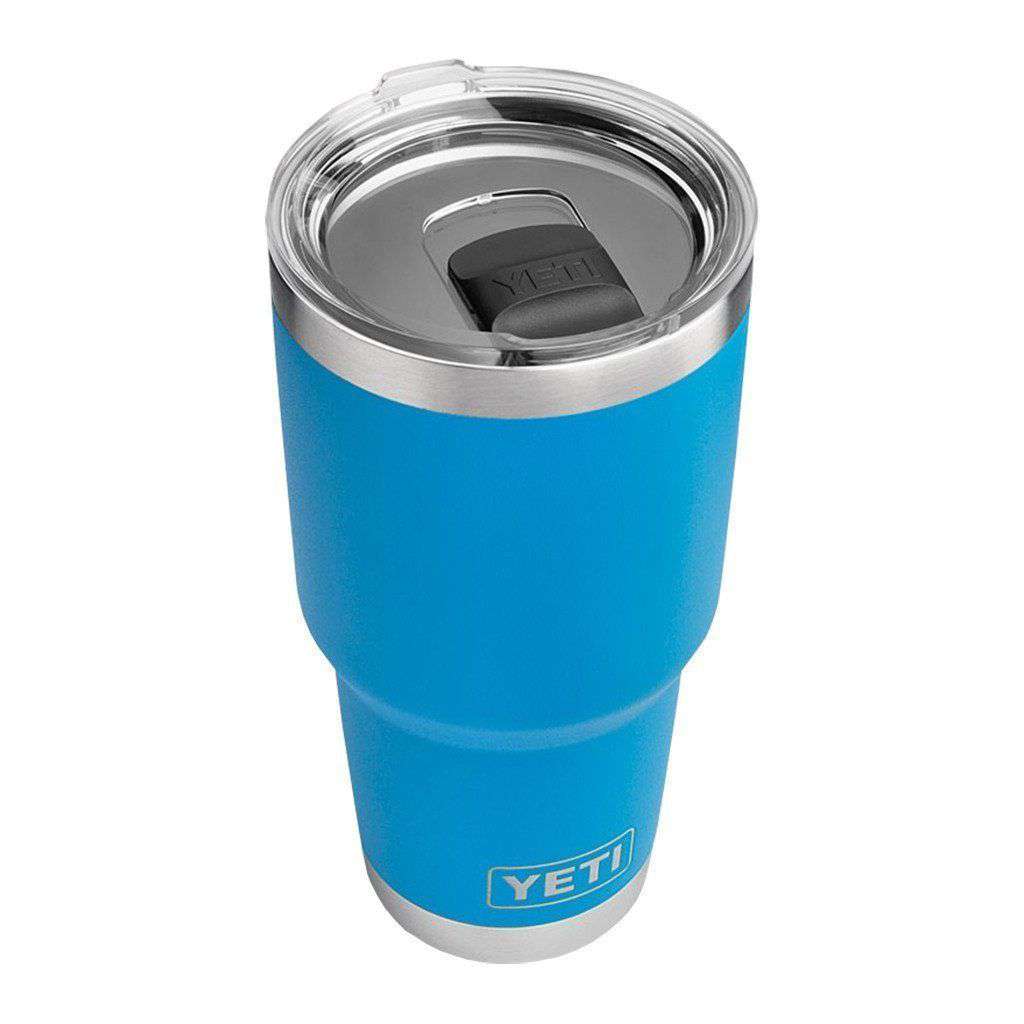 30 oz. DuraCoat Rambler Tumbler in Tahoe Blue with Magslider™ Lid by YETI - Country Club Prep