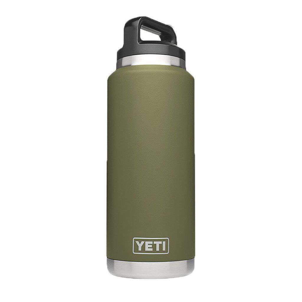 36 oz. Rambler Bottle in Olive Green by YETI - Country Club Prep