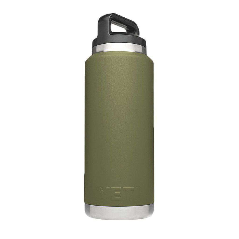 36 oz. Rambler Bottle in Olive Green by YETI - Country Club Prep