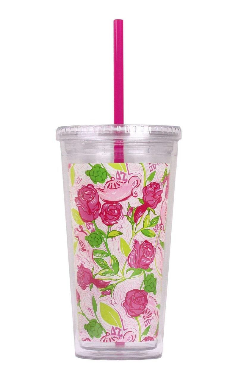 Delta Zeta Tumbler with Straw by Lilly Pulitzer - Country Club Prep