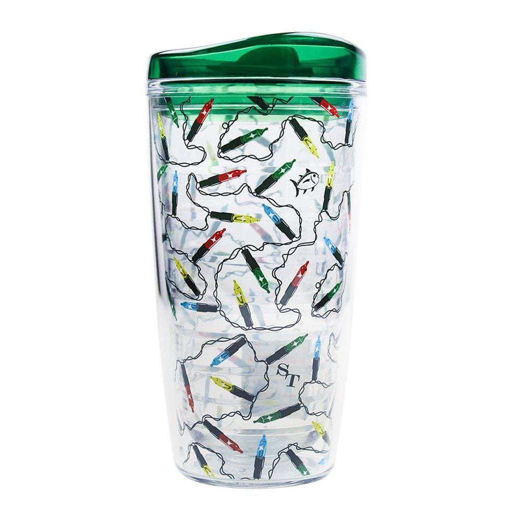 Holiday Lights 16oz Tumbler by Southern Tide - Country Club Prep