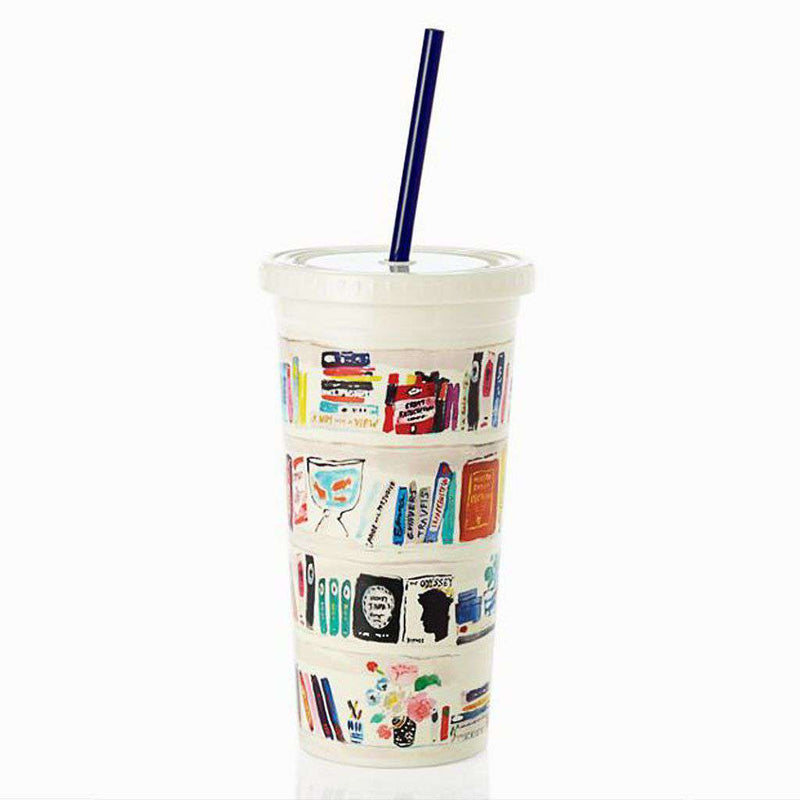Insulated Tumbler in Bella Bookshelf by Kate Spade New York - Country Club Prep