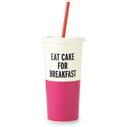 Insulated Tumbler in "Eat Cake for Breakfast" by Kate Spade New York - Country Club Prep