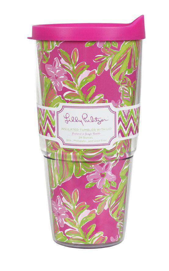 Insulated Tumbler with Lid in Jungle Tumble by Lilly Pulitzer - Country Club Prep