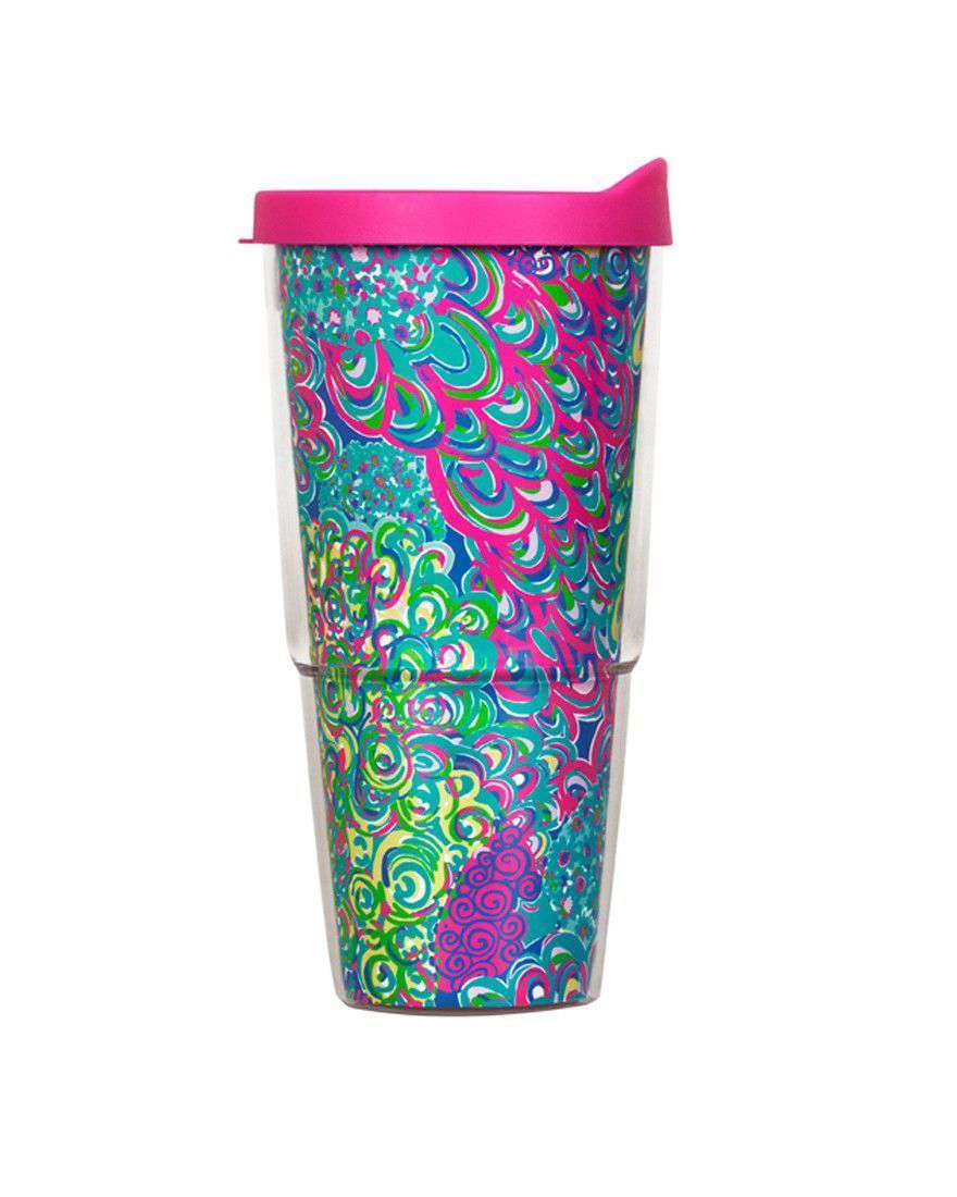 Insulated Tumbler with Lid in Lilly's Lagoon by Lilly Pulitzer - Country Club Prep