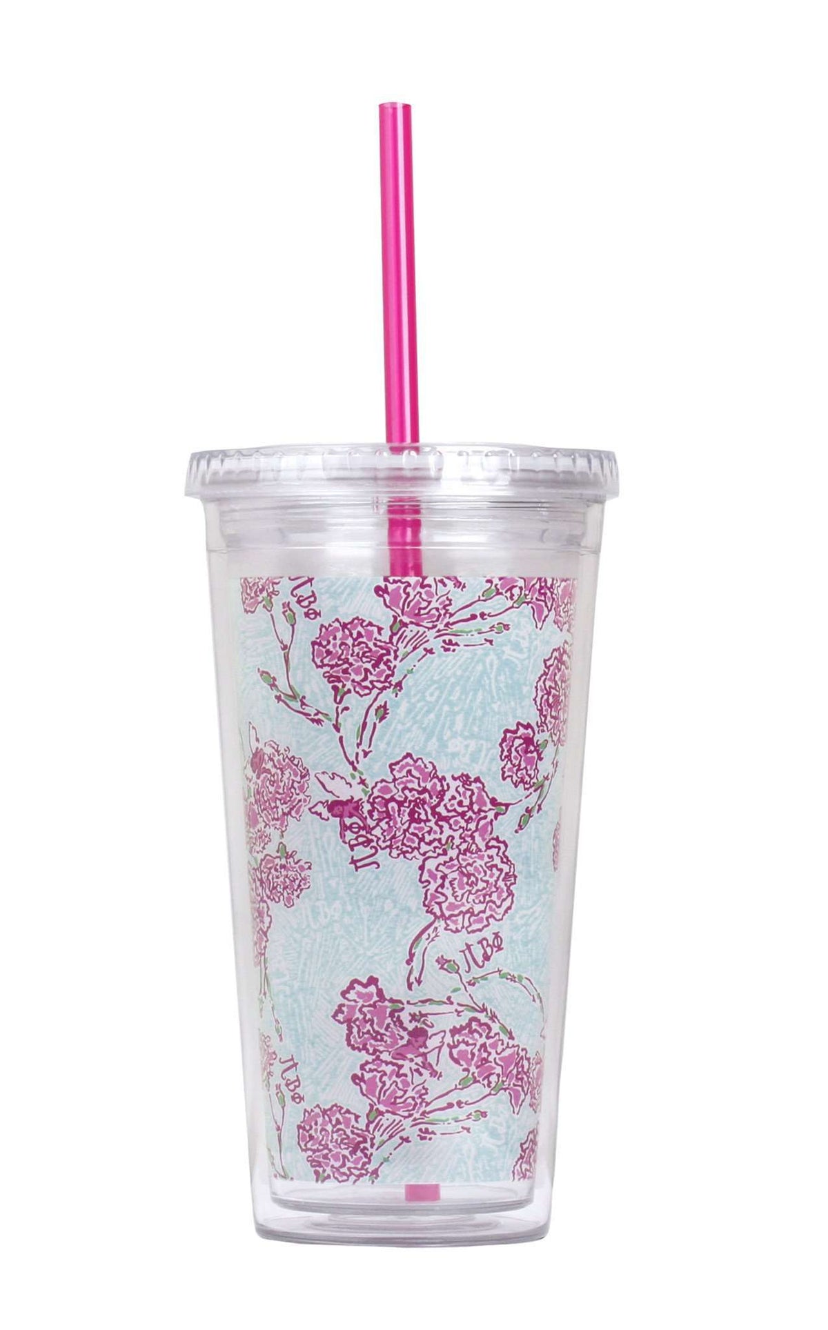 Pi Beta Phi Tumbler with Straw by Lilly Pulitzer - Country Club Prep