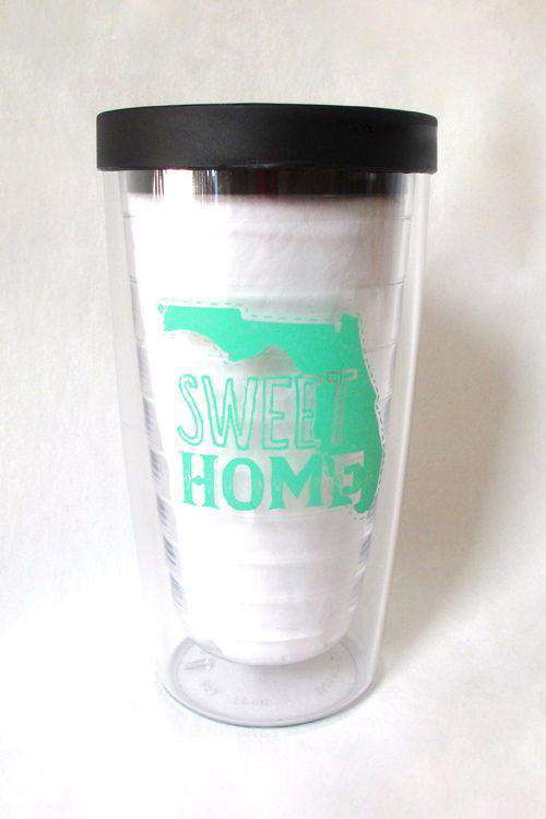 Sweet Home Florida Tumbler in Black and Mint by Judith March - Country Club Prep