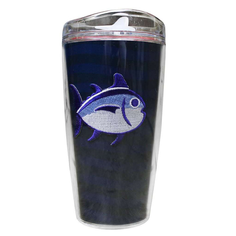 Team Colors 16oz Skipjack Tumbler in Navy and Varsity Red by Southern Tide - Country Club Prep