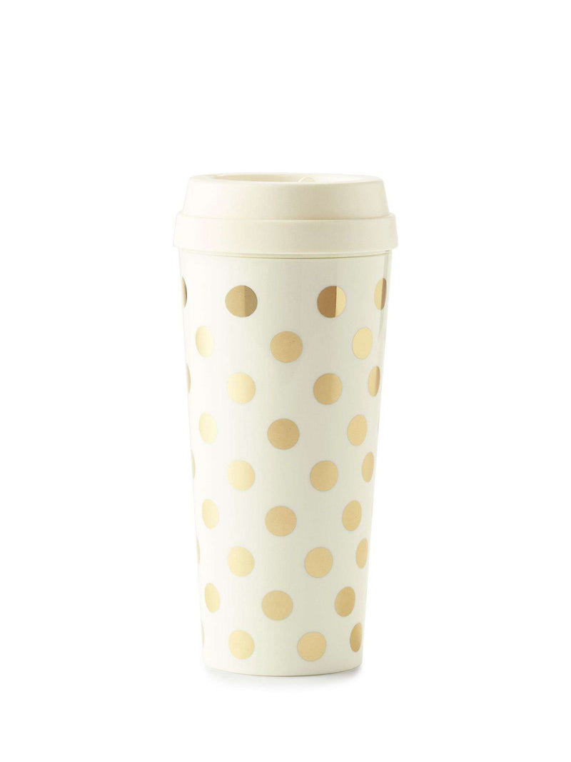 Thermal Mug in Gold Dot by Kate Spade New York - Country Club Prep