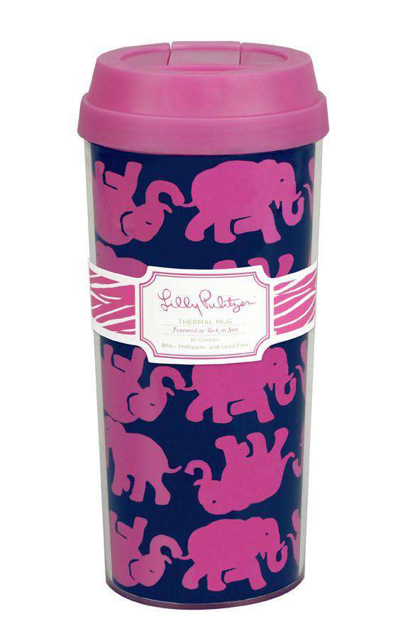 Thermal Mug in Tusk in Sun  by Lilly Pulitzer - Country Club Prep