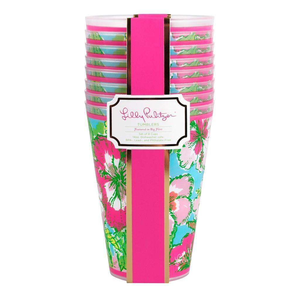 To-Go Tumbler Set in Big Flirt by Lilly Pulitzer - Country Club Prep