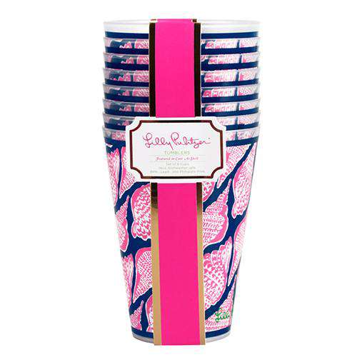To-Go Tumbler Set in Cute as Shell by Lilly Pulitzer - Country Club Prep
