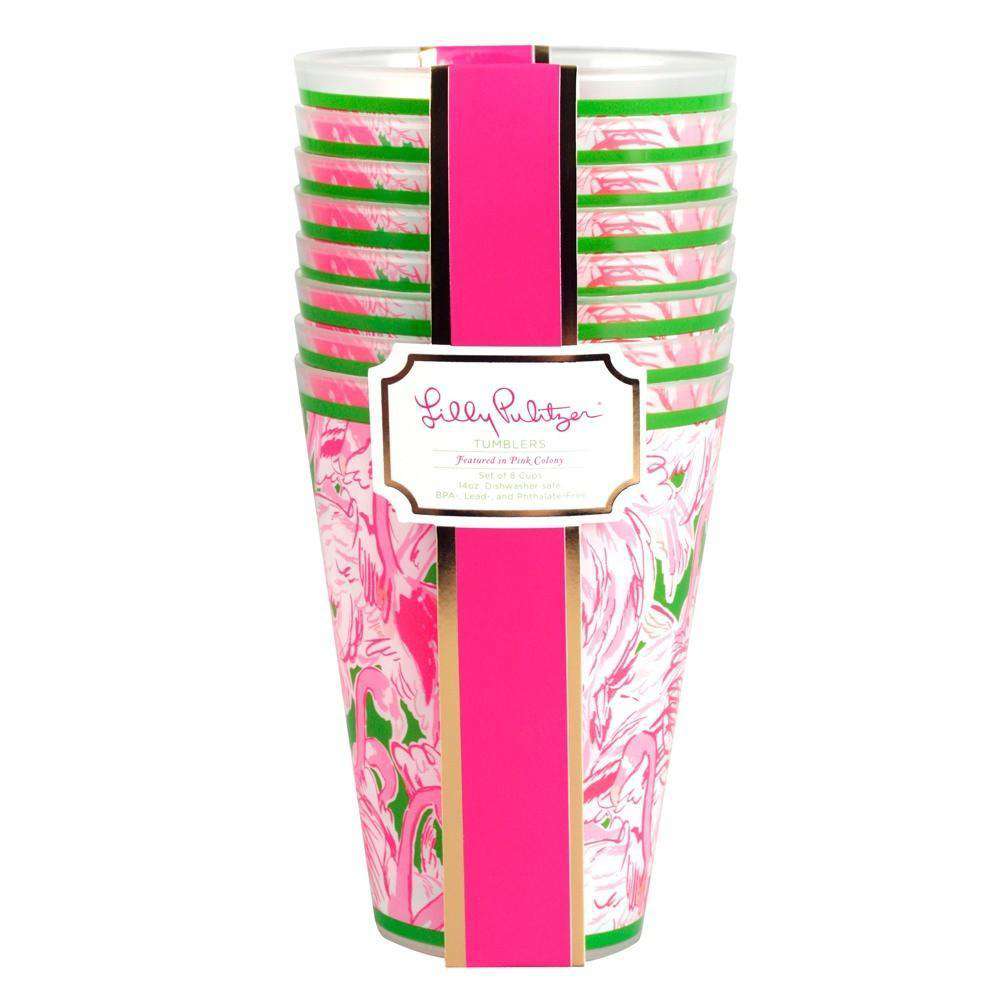 To-Go Tumbler Set in Pink Colony by Lilly Pulitzer - Country Club Prep