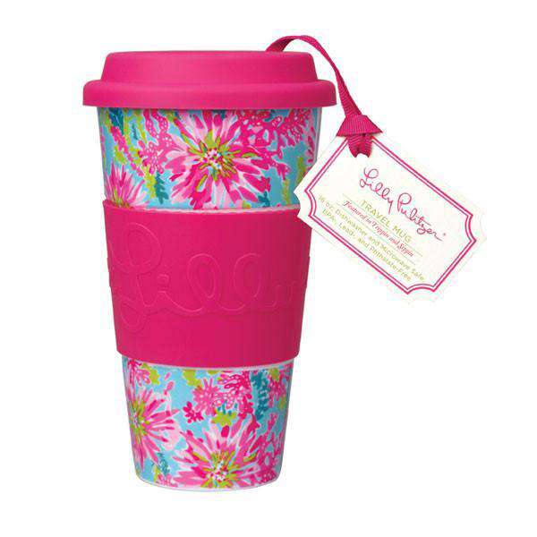 Travel Mug in Trippin' and Sippin' by Lilly Pulitzer - Country Club Prep