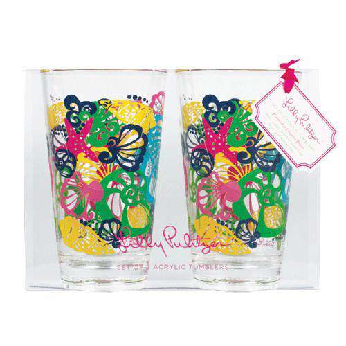 Tumbler Set in Chiquita Bonita by Lilly Pulitzer - Country Club Prep