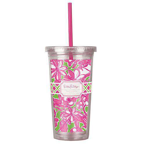 Tumbler with Straw in Coronado Crab by Lilly Pulitzer - Country Club Prep