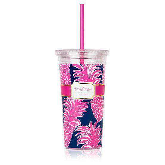 Tumbler with Straw in Flamenco by Lilly Pulitzer - Country Club Prep