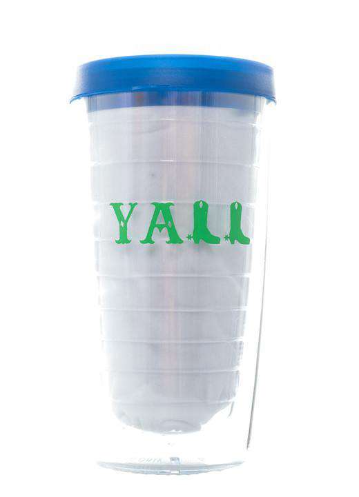 Yall Tumbler in Blue and Mint Green by Judith March - Country Club Prep