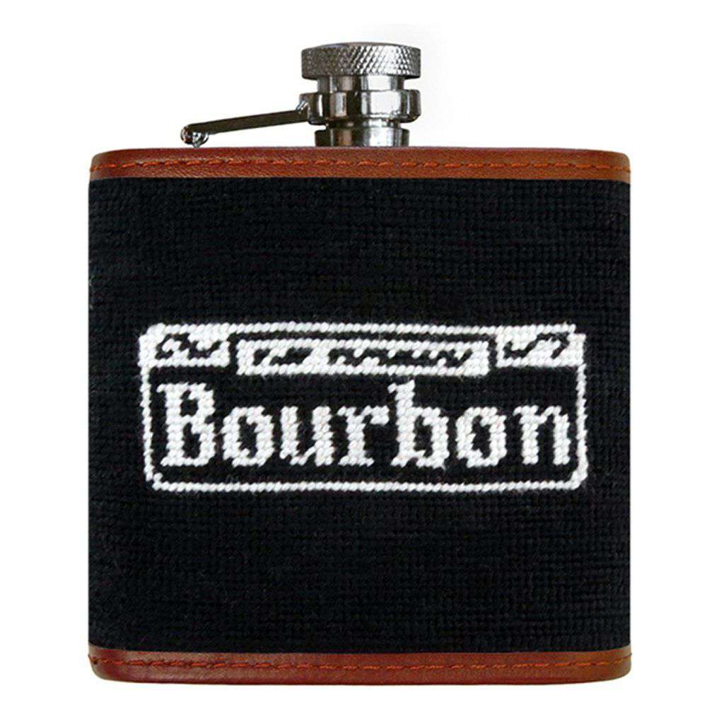 Bourbon Street Needlepoint Flask by Smathers & Branson - Country Club Prep